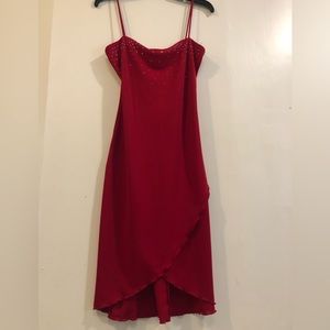 Red dress size large. Fits like a medium.